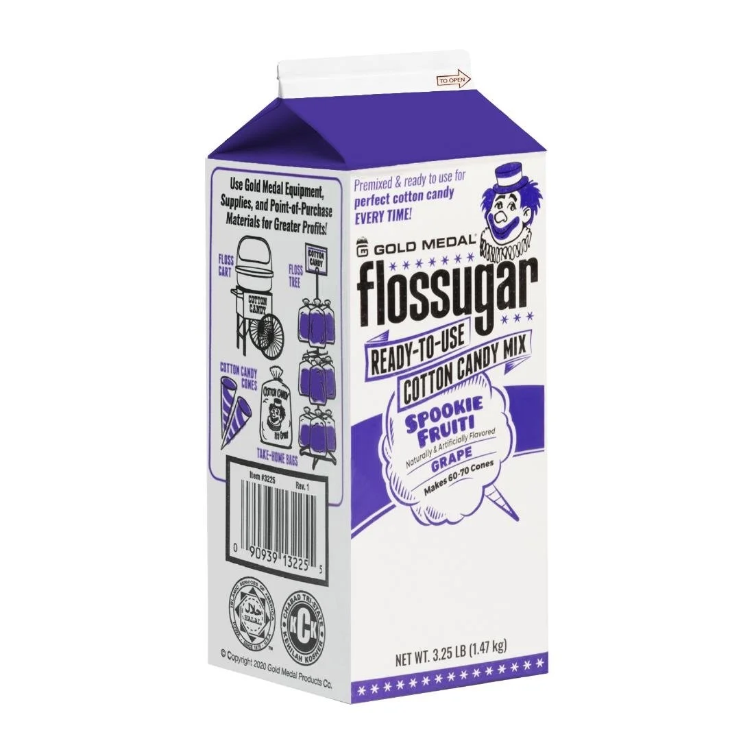 Flossugar Grape Ready to Use Cotton Candy Mix 1.47kg - Image 3