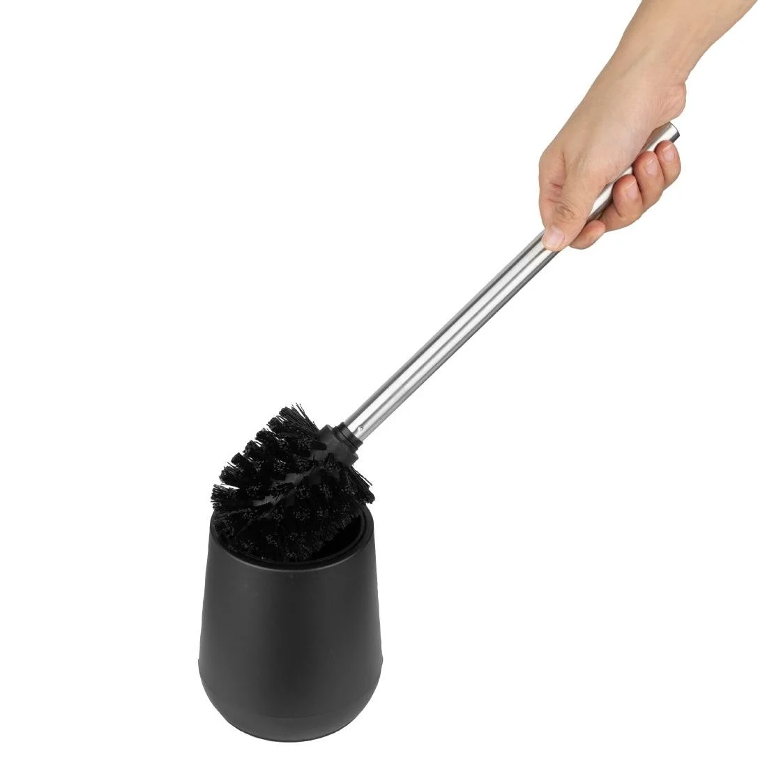 Jantex Toilet Brush and Holder Black - Image 4