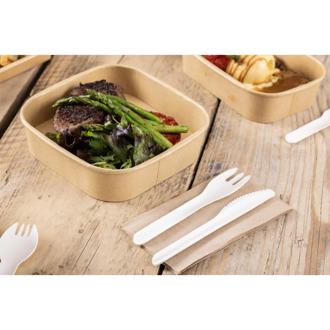 Fiesta Compostable Paper Forks 155mm (100 Pack) - Image 2