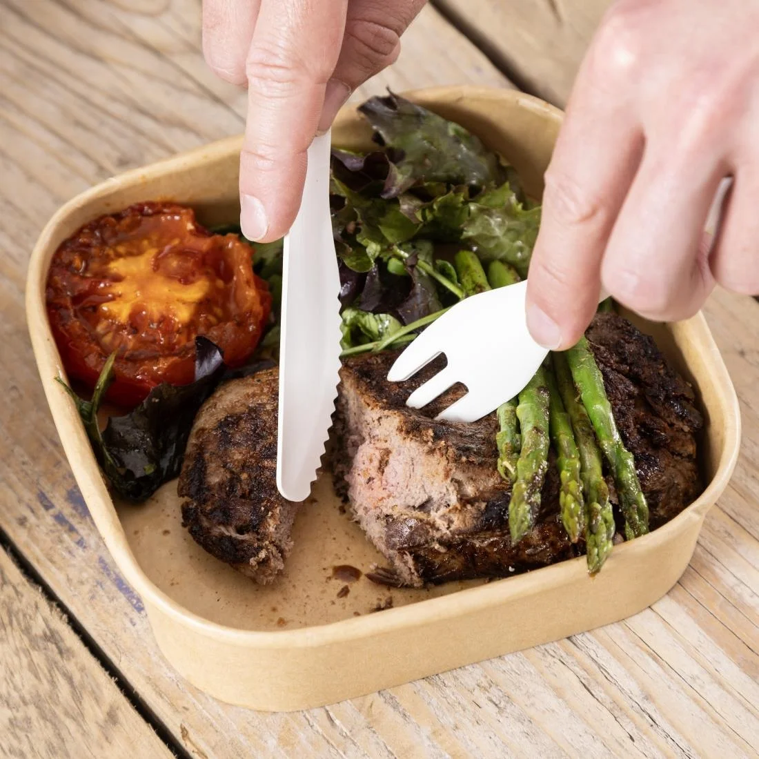 Fiesta Compostable Paper Forks 155mm (100 Pack) - Image 3