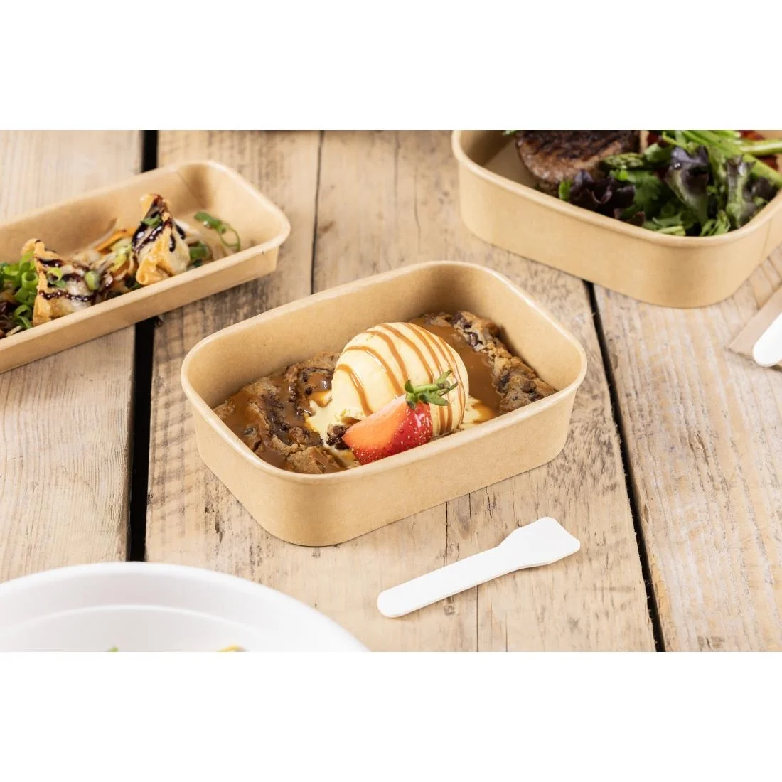 Fiesta Compostable Paper Ice Cream Spoons 95mm (100 Pack) - Image 7