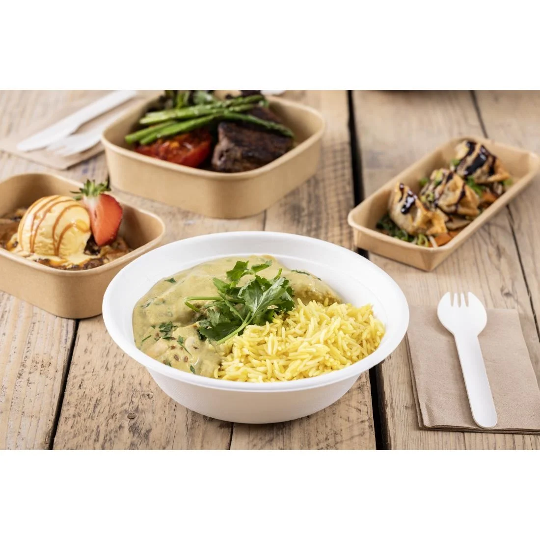 Fiesta Compostable Paper Sporks 160mm (100 Pack) - Image 9