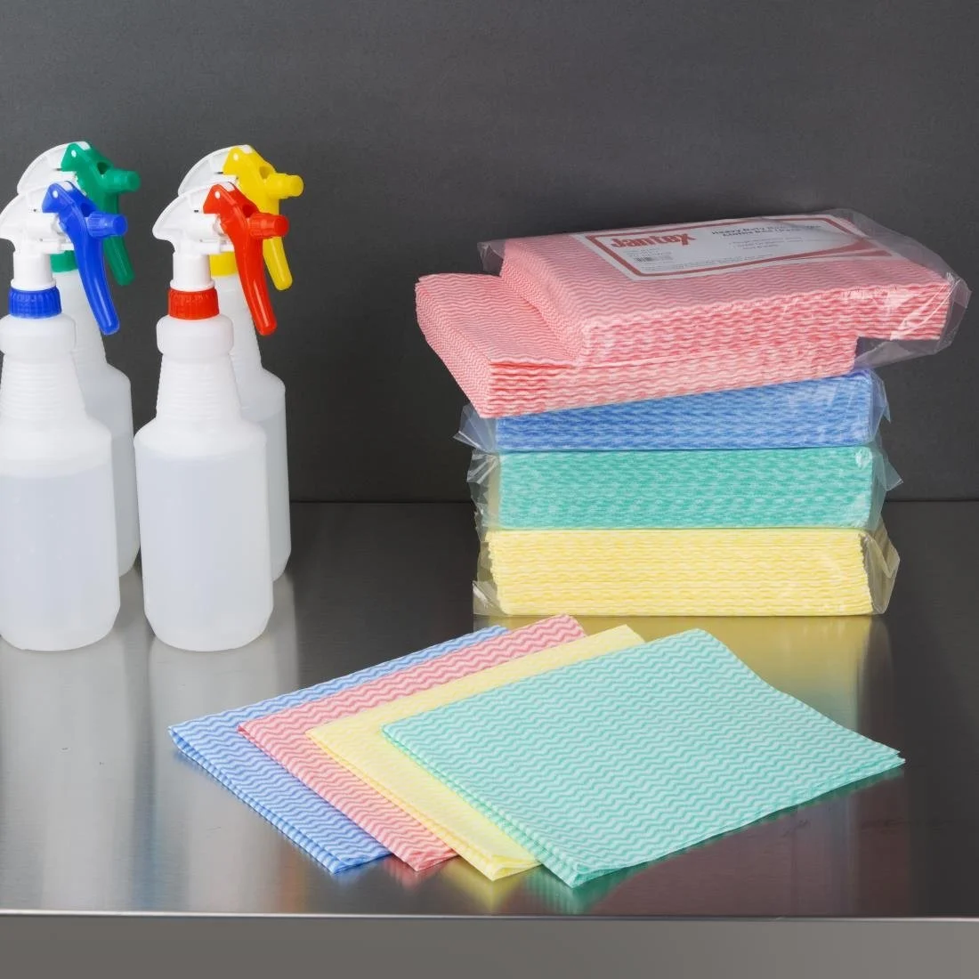 Jantex Heavy Duty Non-Woven Cloths Green (25 Pack) - Image 5