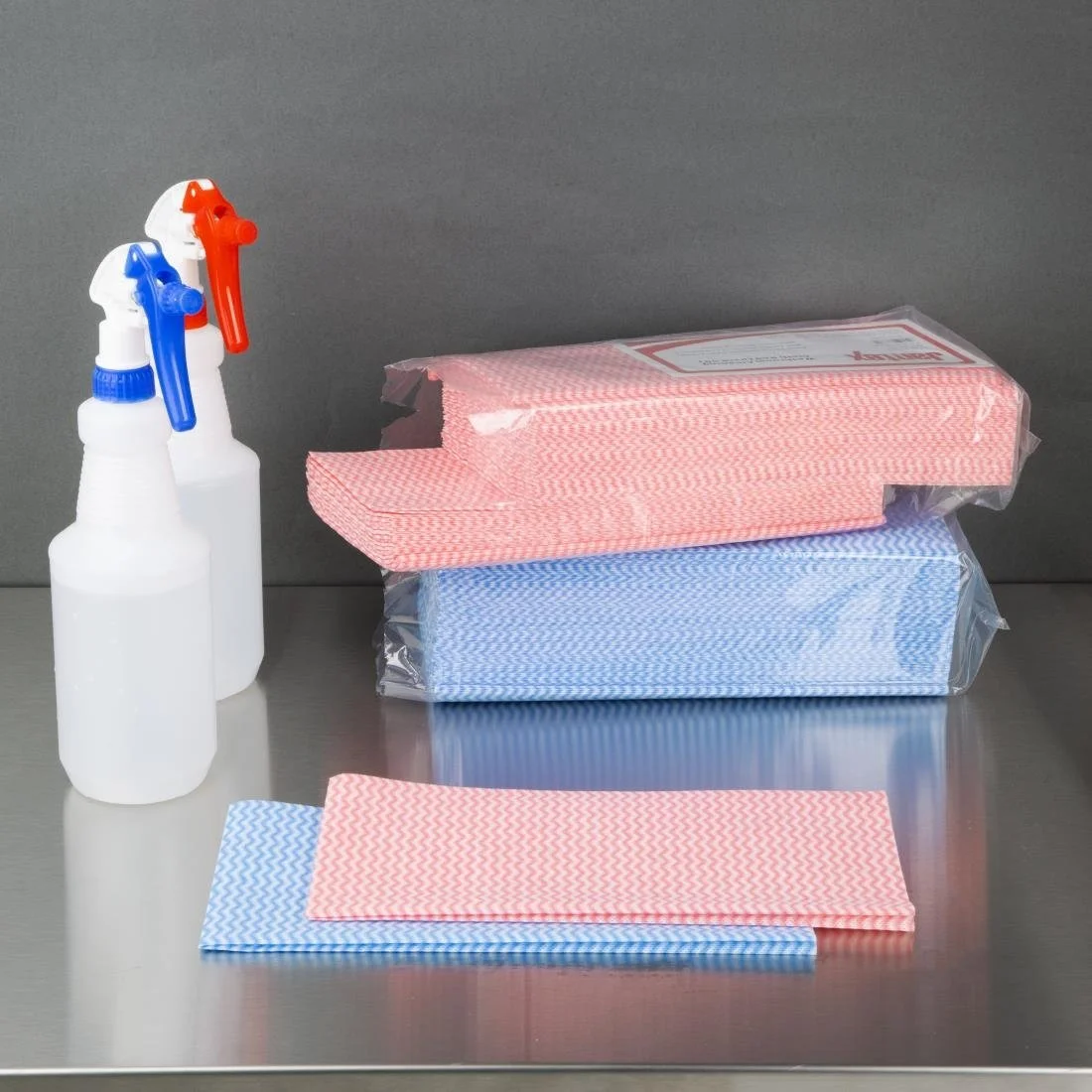 Jantex Washroom Cleaning Cloth Blue (50 Pack) - Image 5