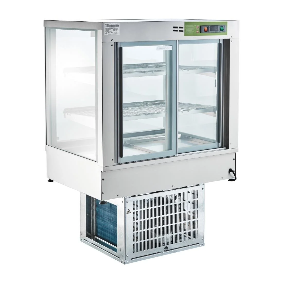 Cossiga Tower STG Refrigerated Countertop Drop-in Display w/Solid Front Glass & Rear Sliding Doors - Image 1
