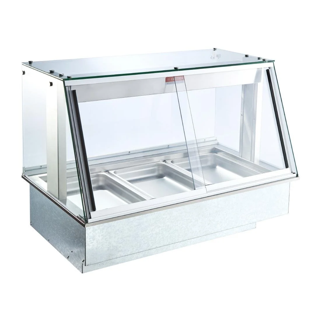 Cossiga Linear Series Drop-in Bain Marie w/Square Glass Assisted Service - Image 1