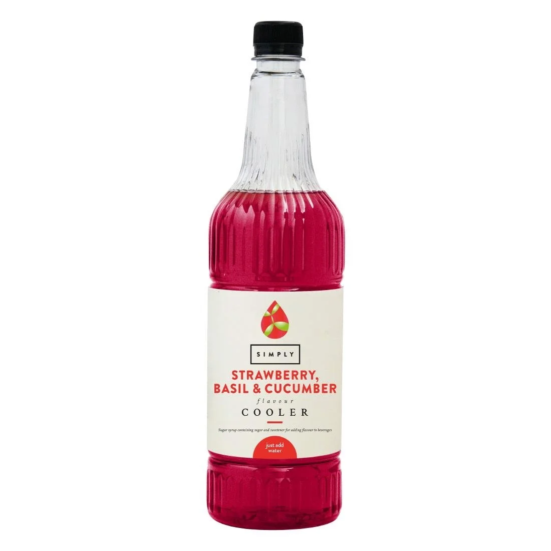 Simply Strawberry, Basil & Cucumber Cooler Syrup 1Ltr - Image 1