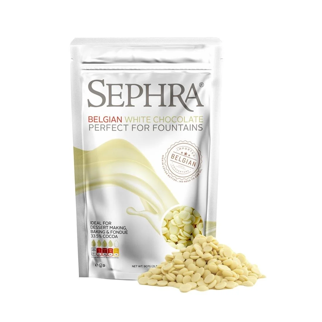 Sephra Luxury Belgian White Chocolate 907g - Image 1