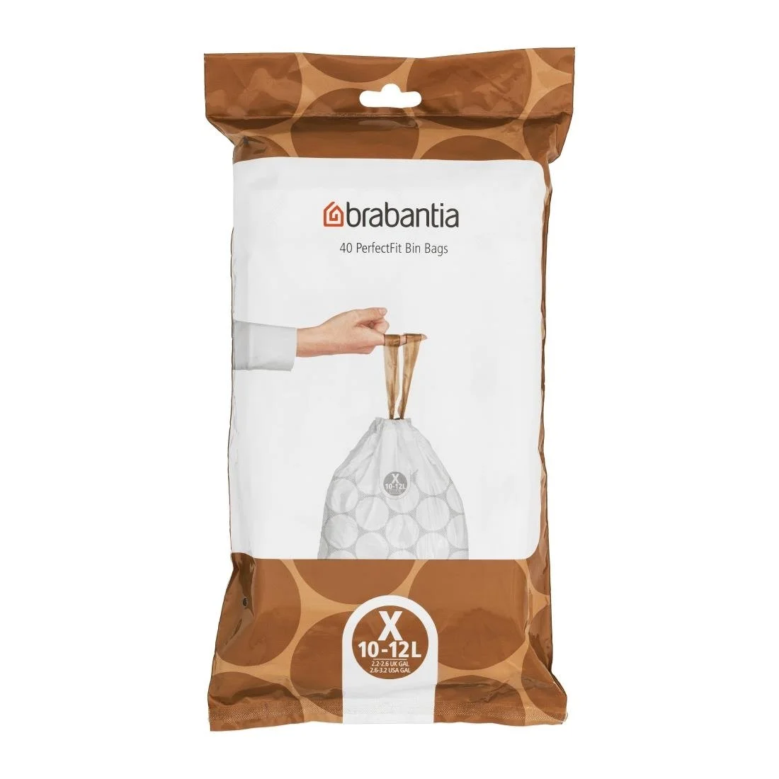 Brabantia PerfectFit Bin Bags, Code X, 10-12Ltr (40 Pack) - Image 2