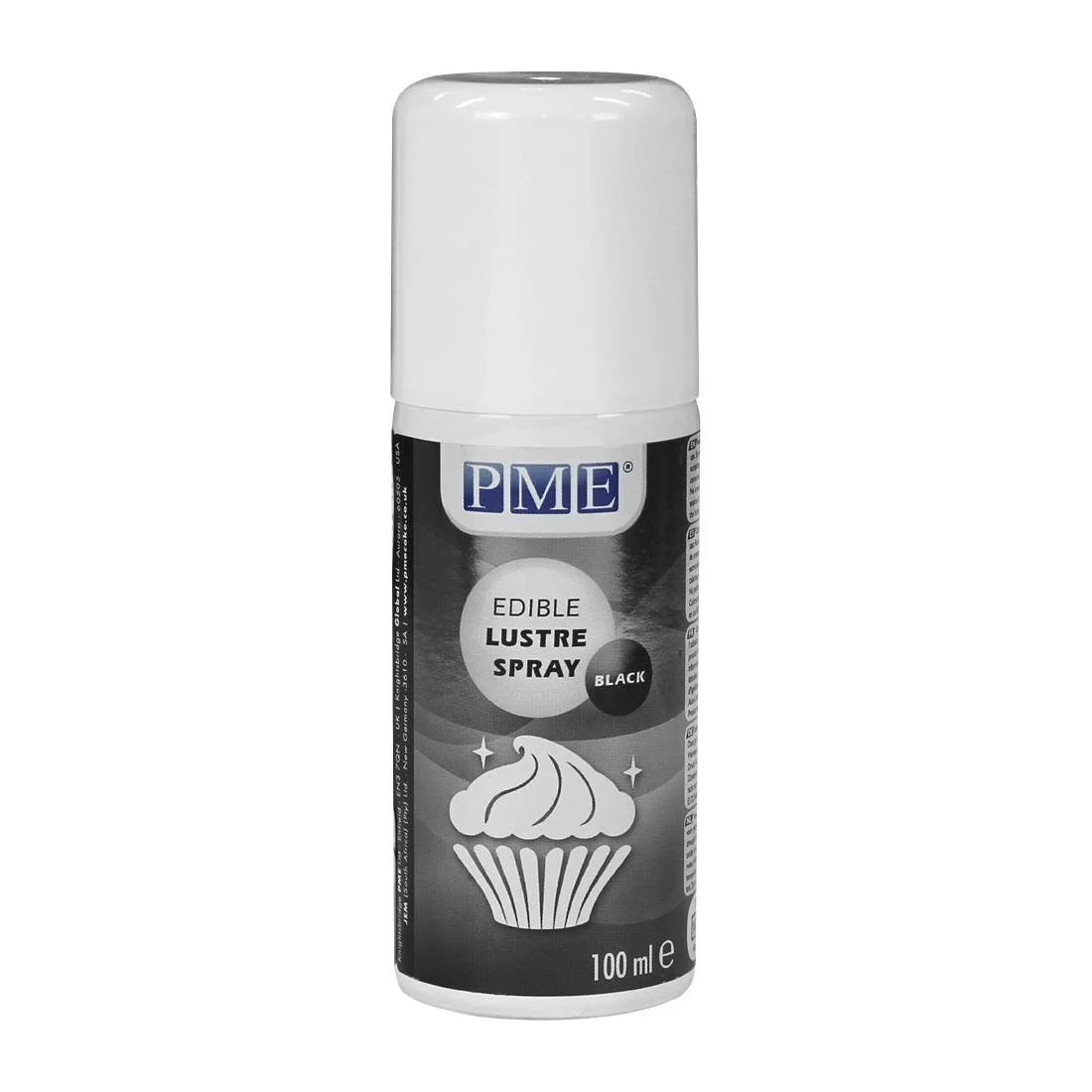 PME Edible Lustre Spray 100ml - Black - Image 1