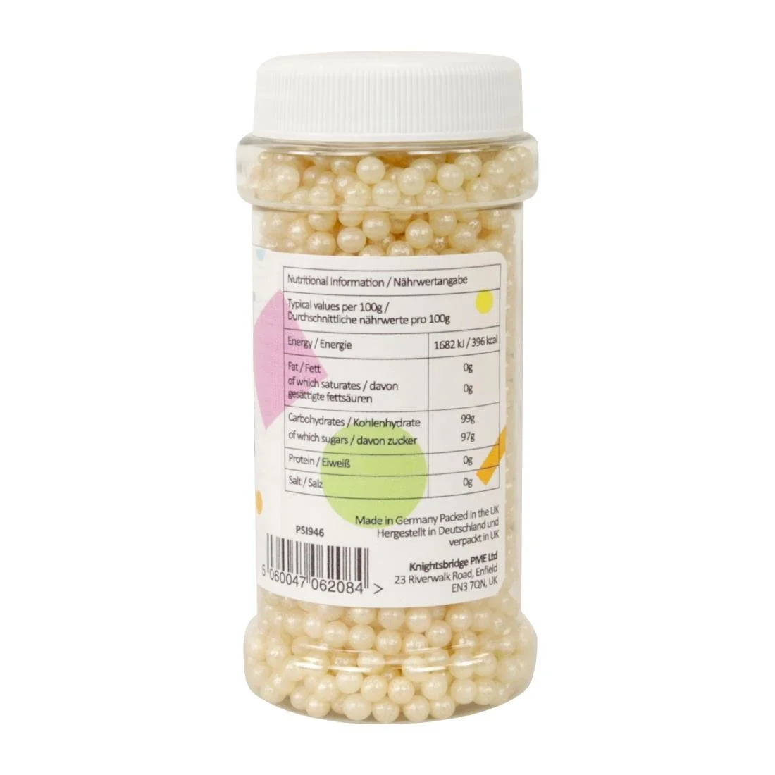 PME Sugar Pearls 100g - Pearlised Ivory - Image 4