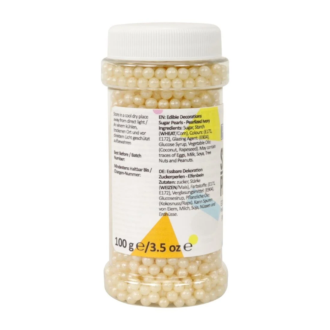PME Sugar Pearls 100g - Pearlised Ivory - Image 5
