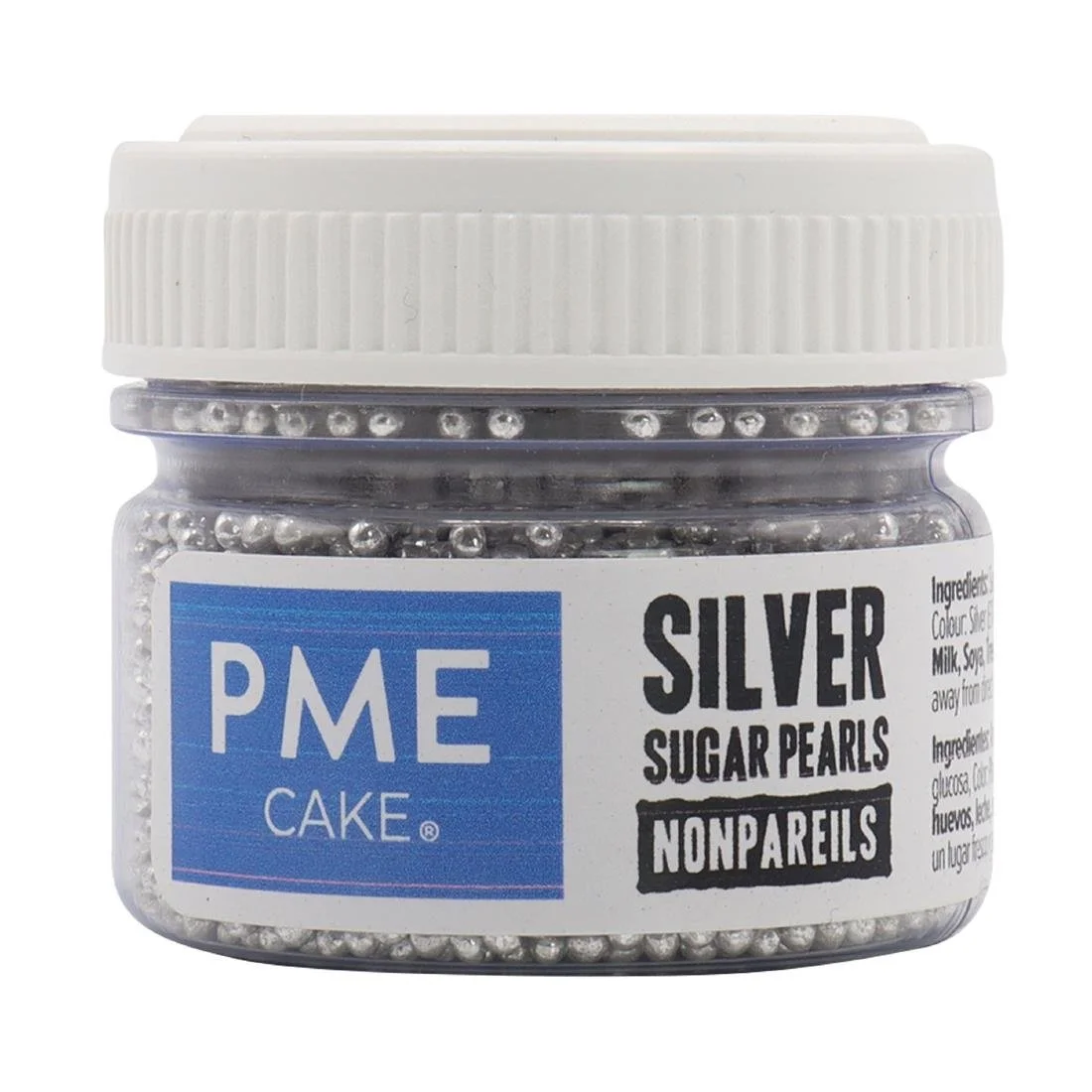PME Silver Sugar Pearls 25g - Nonpareils - Image 1