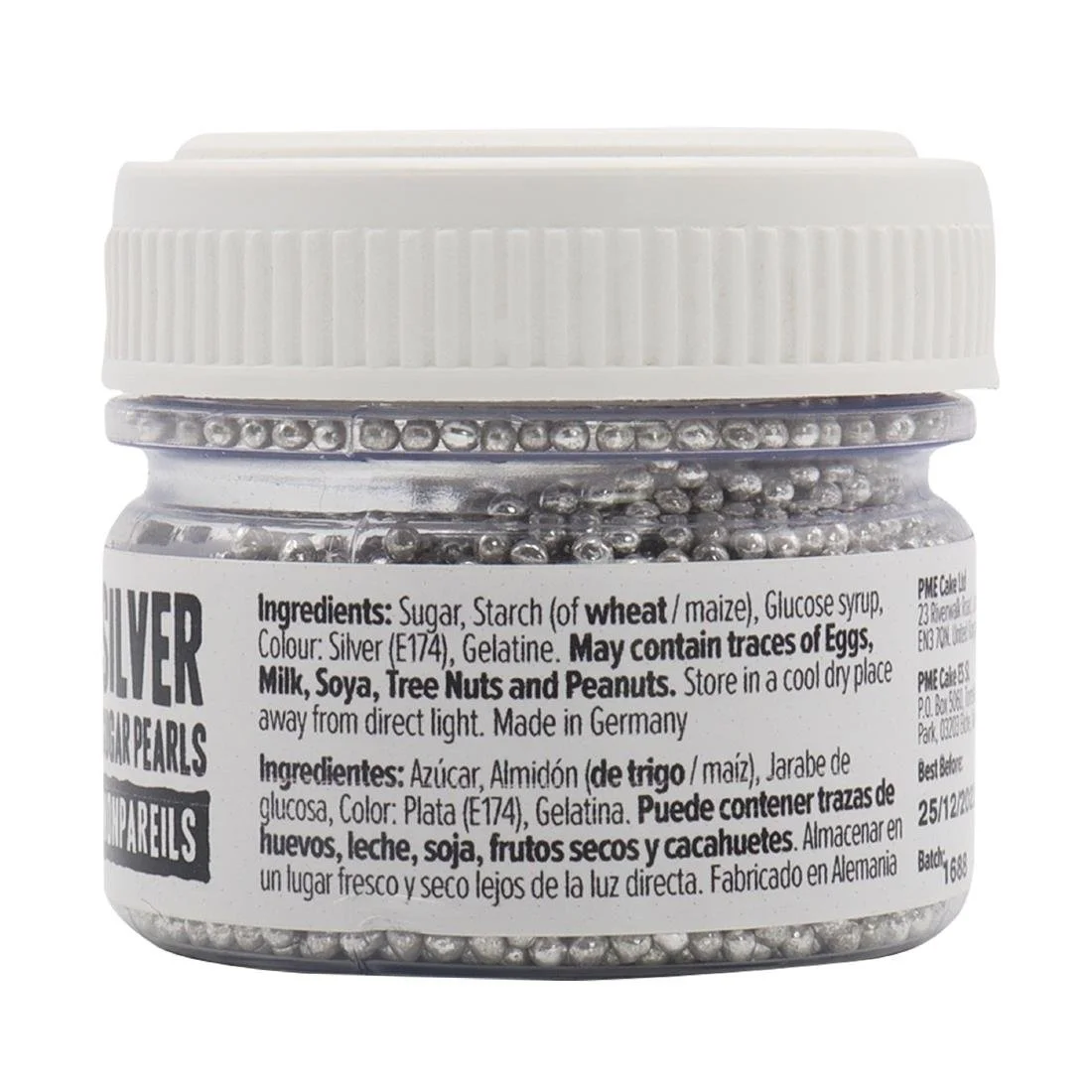 PME Silver Sugar Pearls 25g - Nonpareils - Image 4