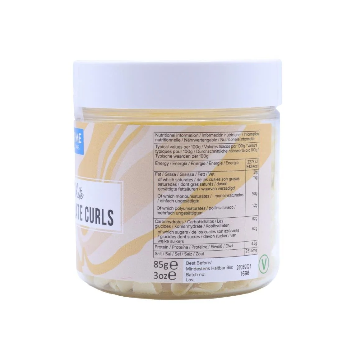 PME Chocolate Curls White Chocolate 85g - Image 5