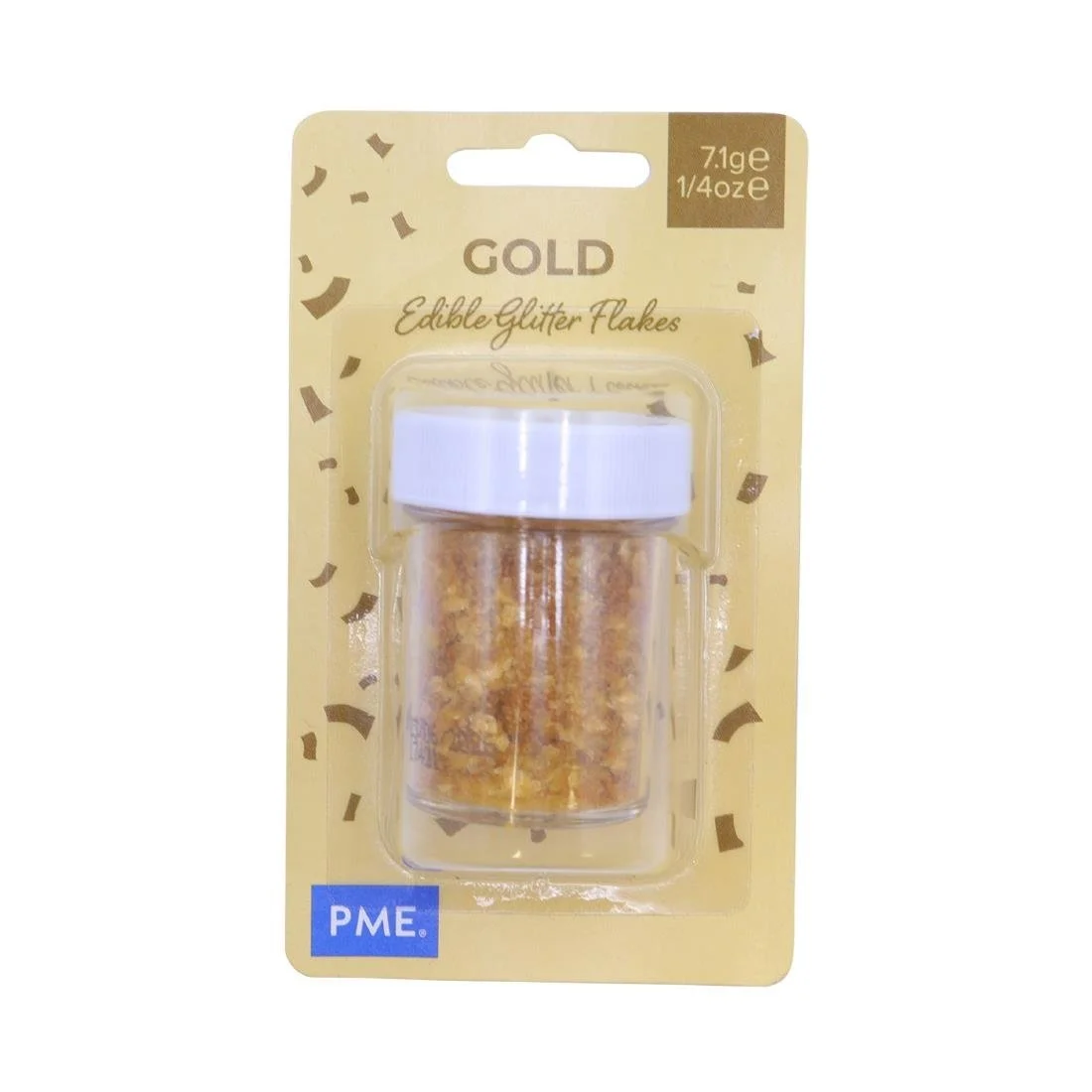 PME Glitter Flakes 7.1g - Gold - Image 1