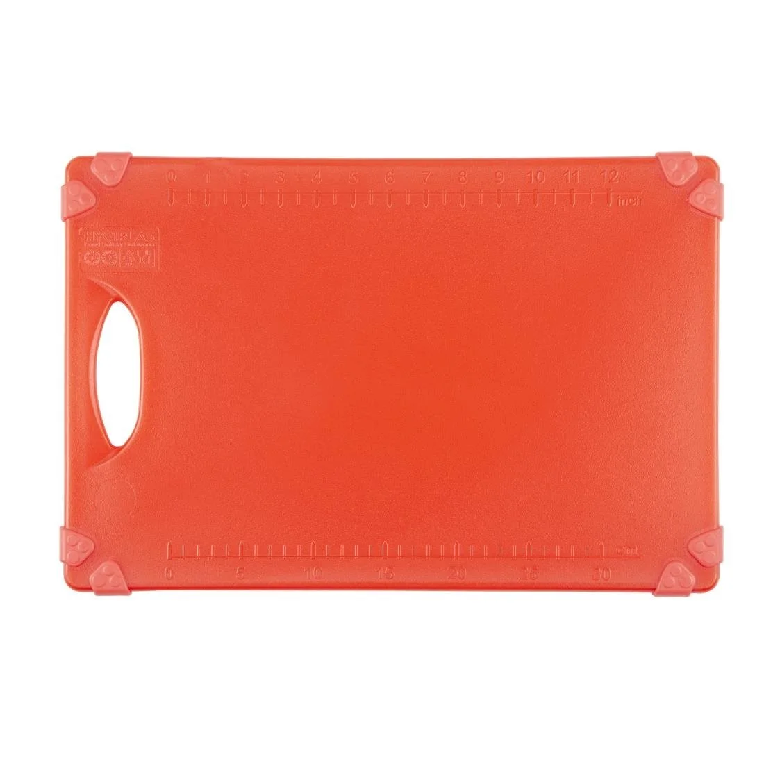 Hygiplas Commercial Grip Chopping Board Red 458x306mm - Image 2