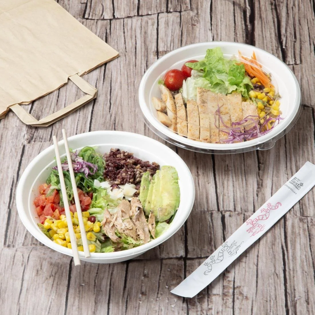 Fiesta Recyclable PET Lids for Poke Bowl Bases 24/32oz (50 Pack) - Image 6