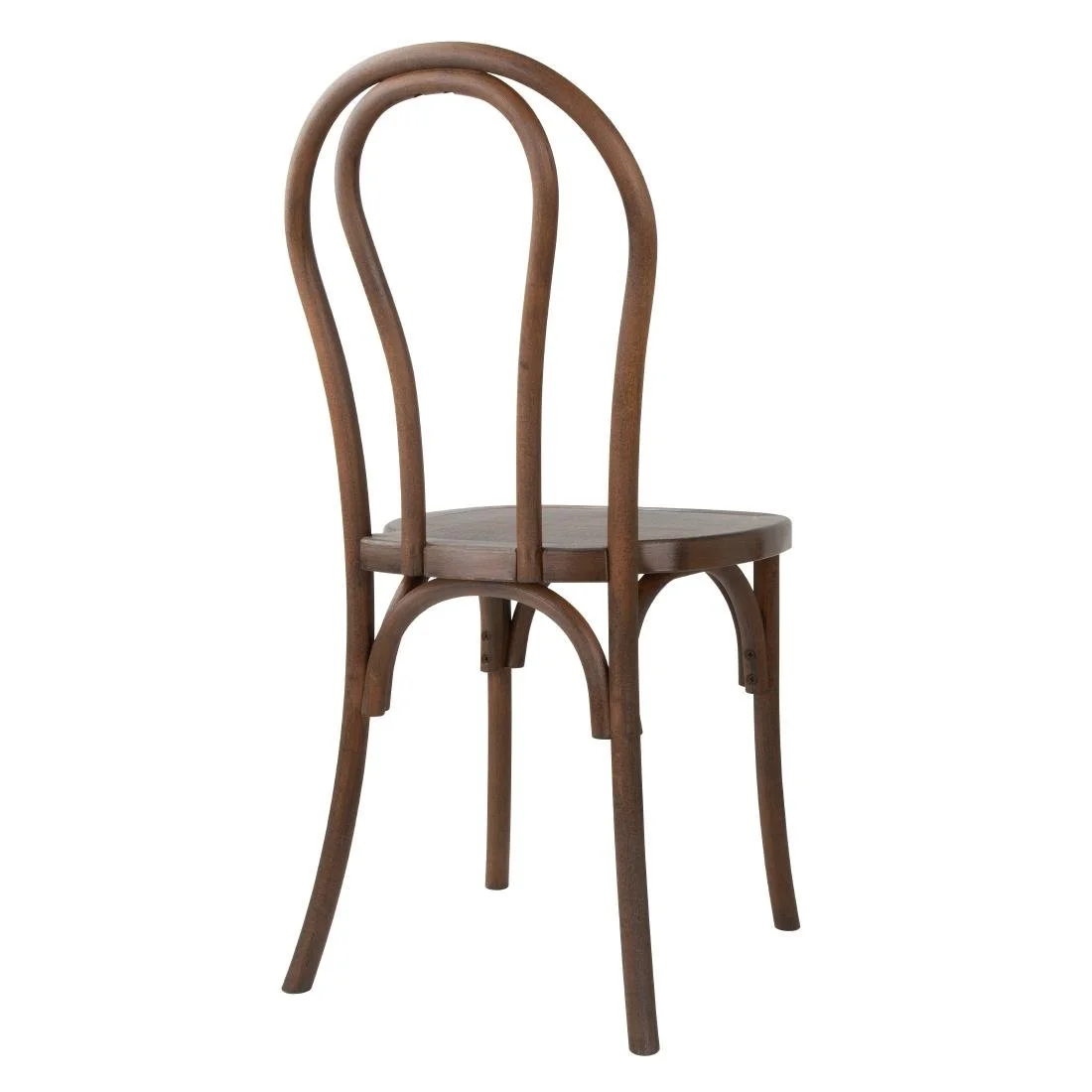 Bolero Soho Bentwood Style Resin Chairs Walnut (4 Pack) - Image 3