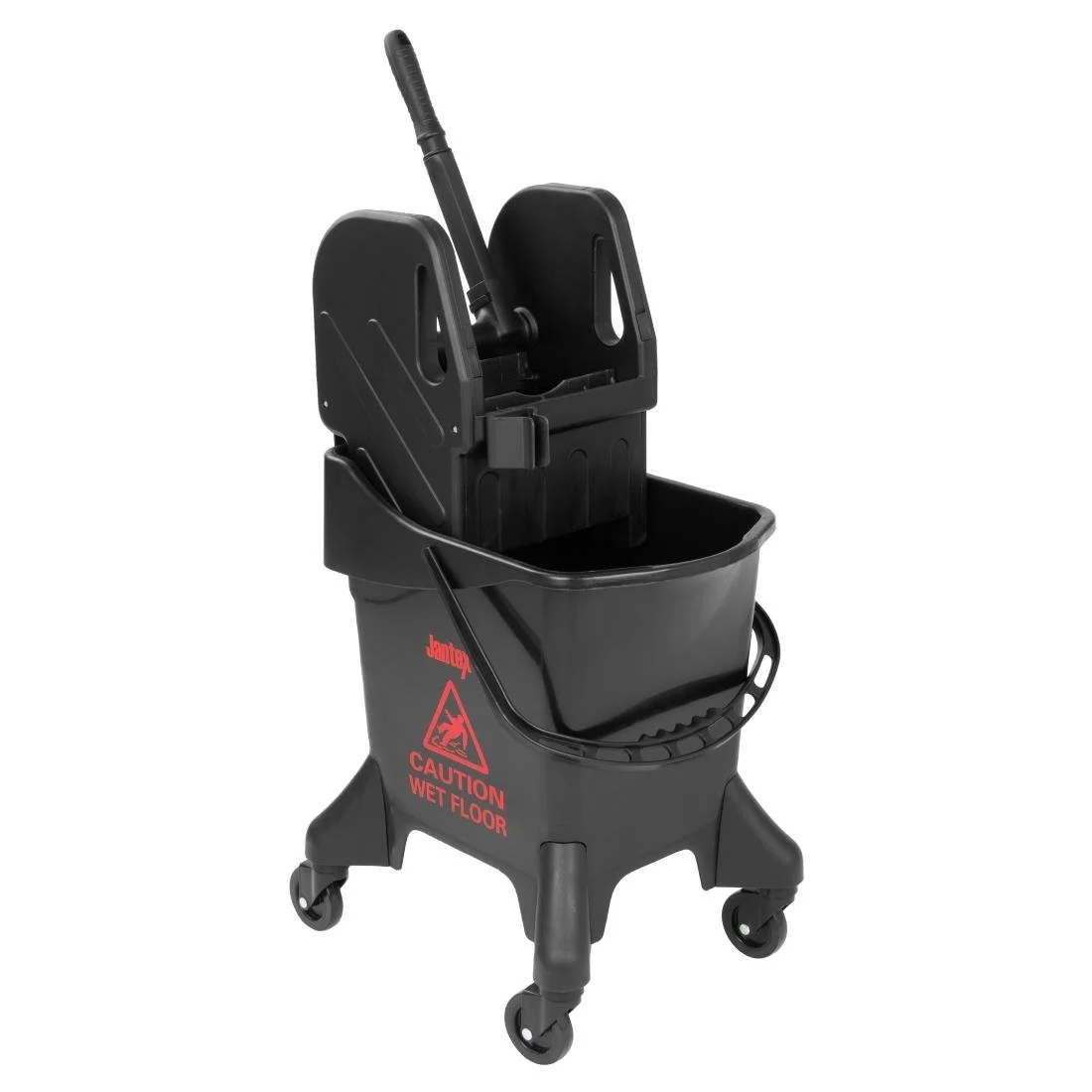 Jantex 20Ltr Tall Mop Bucket and Wringer Red Print - Image 1