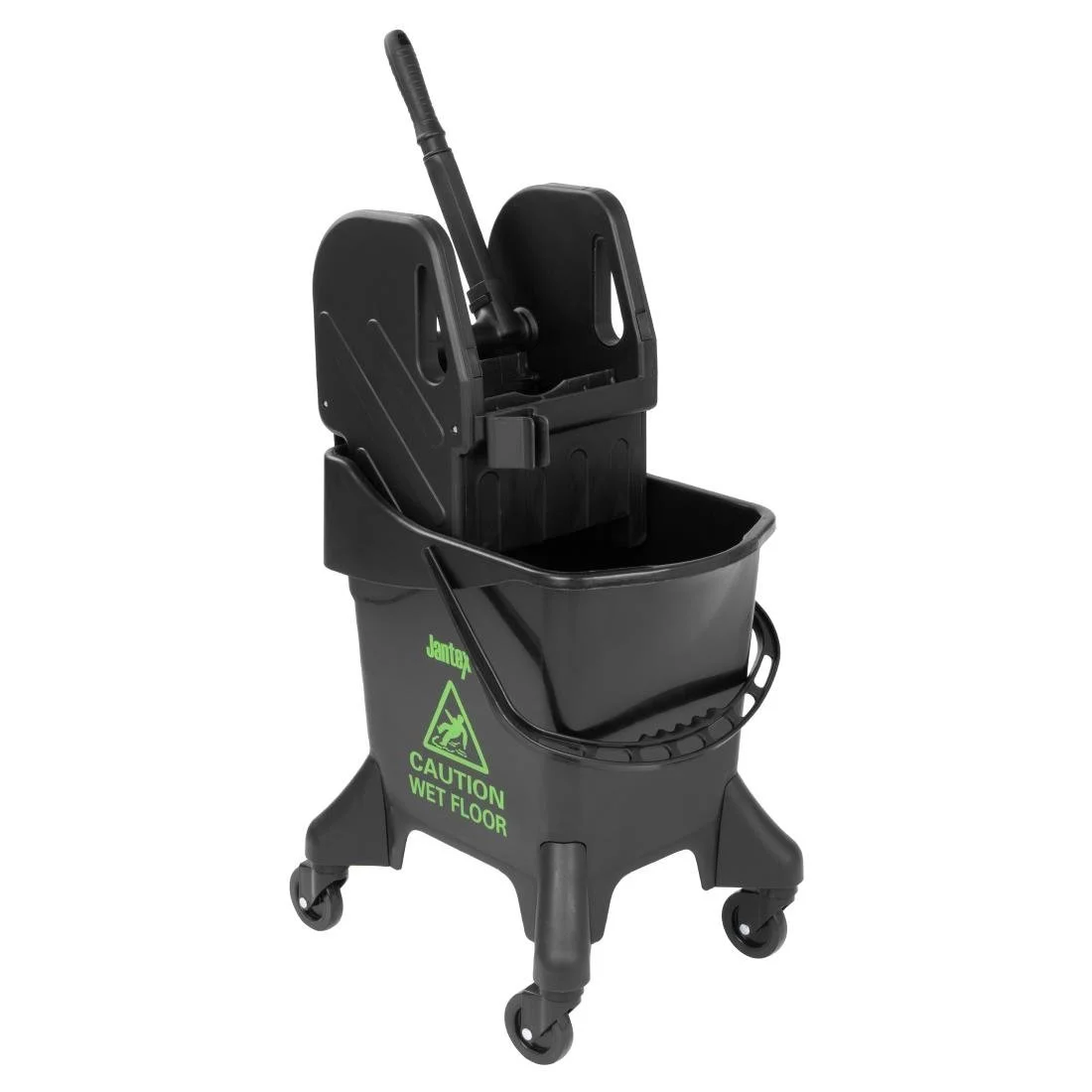 Jantex 20Ltr Tall Mop Bucket and Wringer Green Print - Image 1