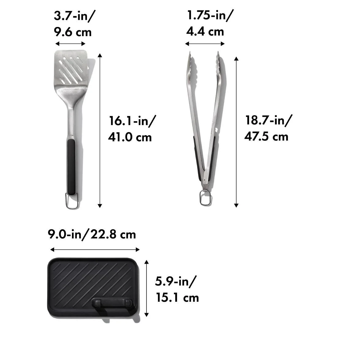 Oxo GG Grilling Set- Turner, Tongs & Tool Rest (3 Pack) - Image 2