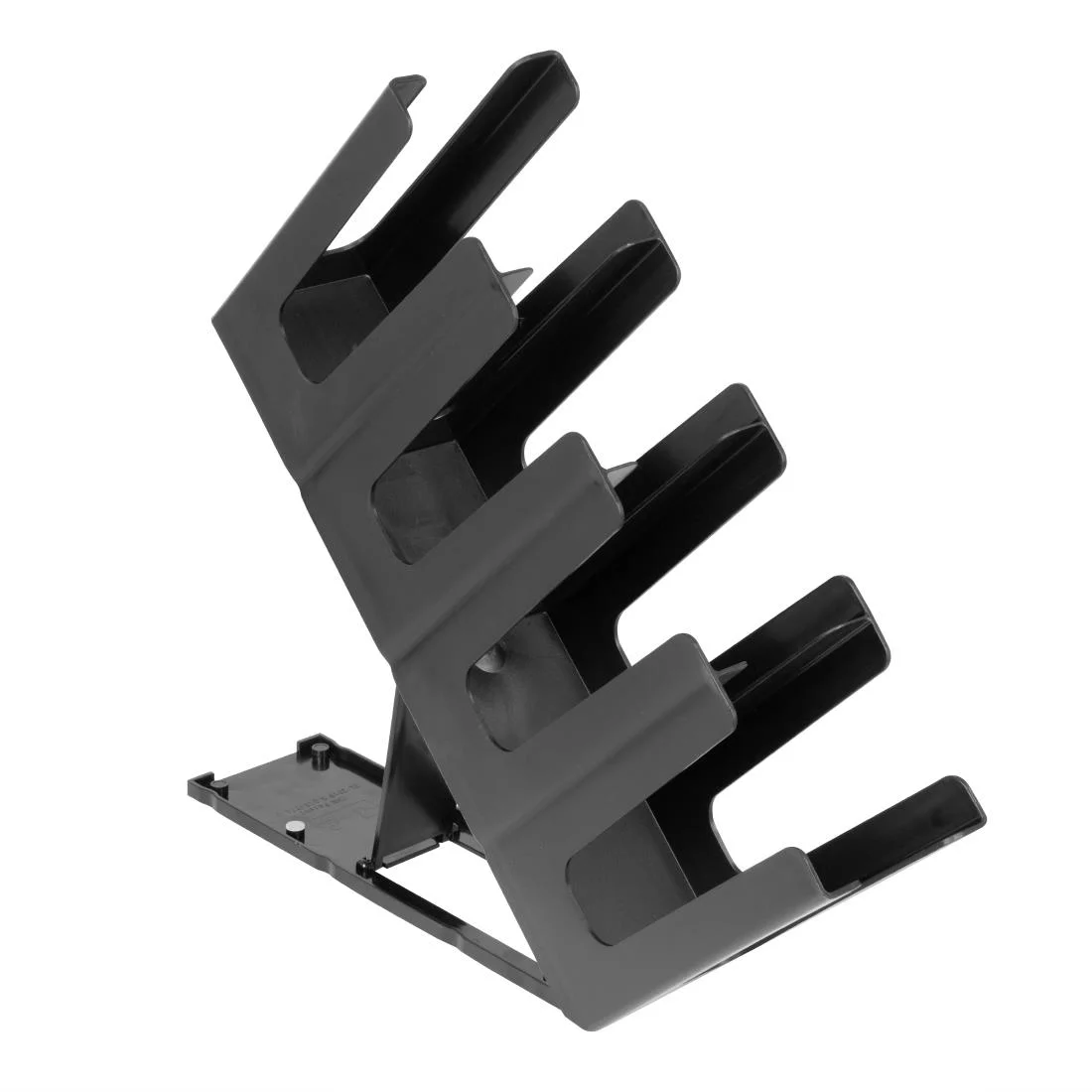 Nisbets Essentials 4-Slot Cup Holder Polypropylene Black - Image 1