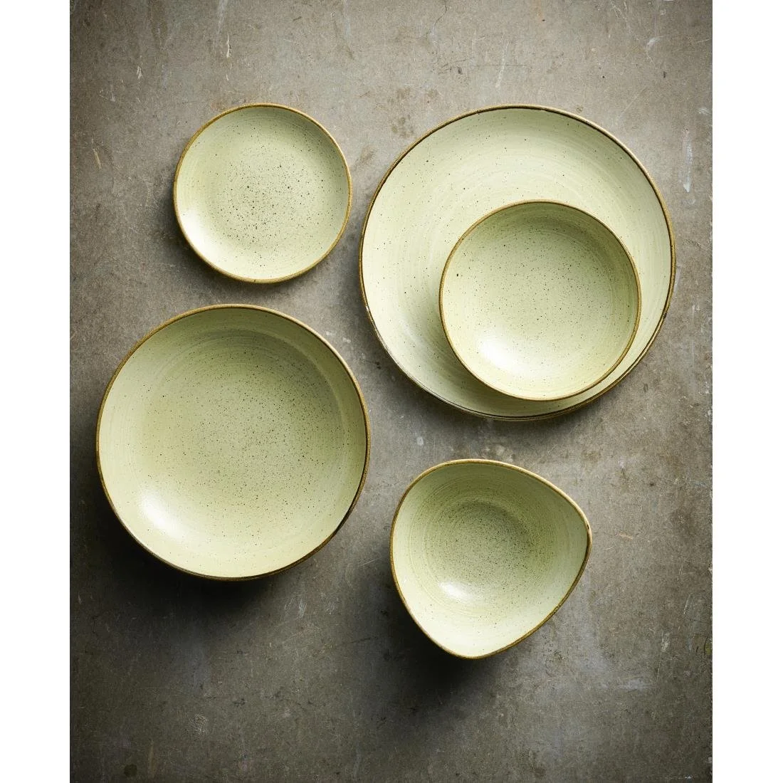 Churchill Stonecast Raw Green Evolve Coupe Plates 165mm (12 Pack) - Image 4