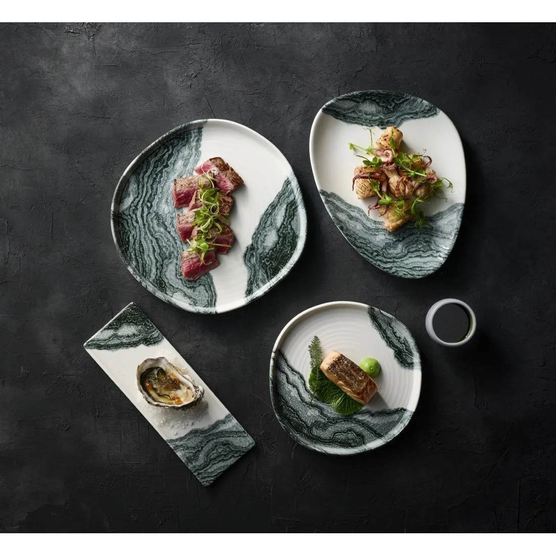 Churchill Tide Black Organic Walled Plates 203mm (6 Pack) - Image 4