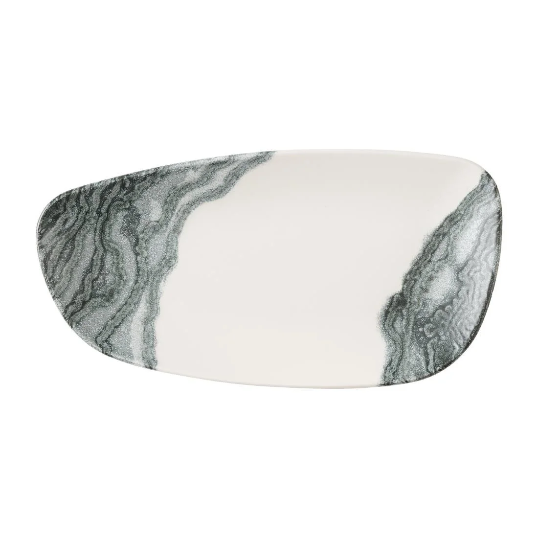 Churchill Tide Black Chefs Geo Plates 280 x 153mm (12 Pack) - Image 1