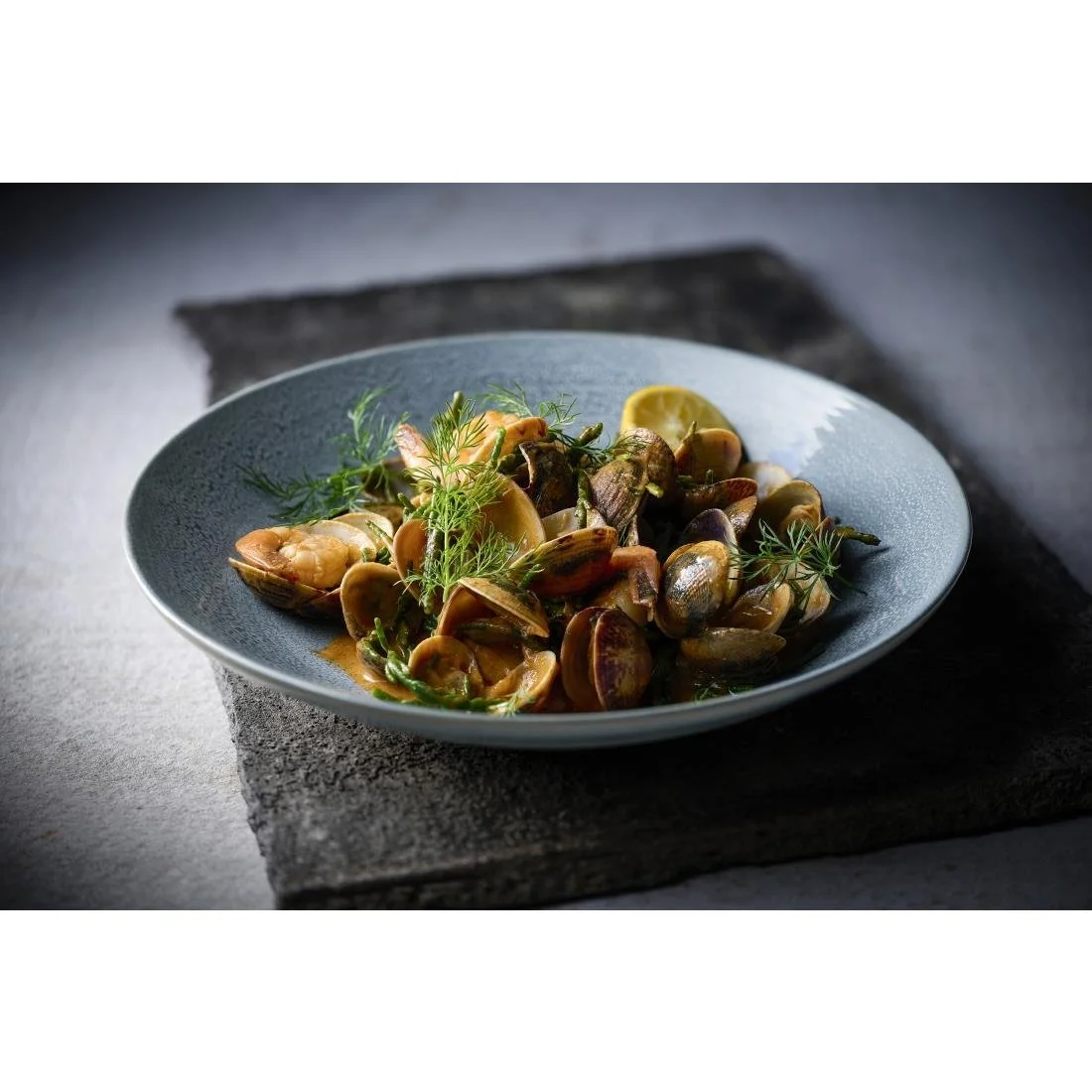 Dudson Evo Azure Deep Plates Blue 280mm (4 Pack) - Image 3