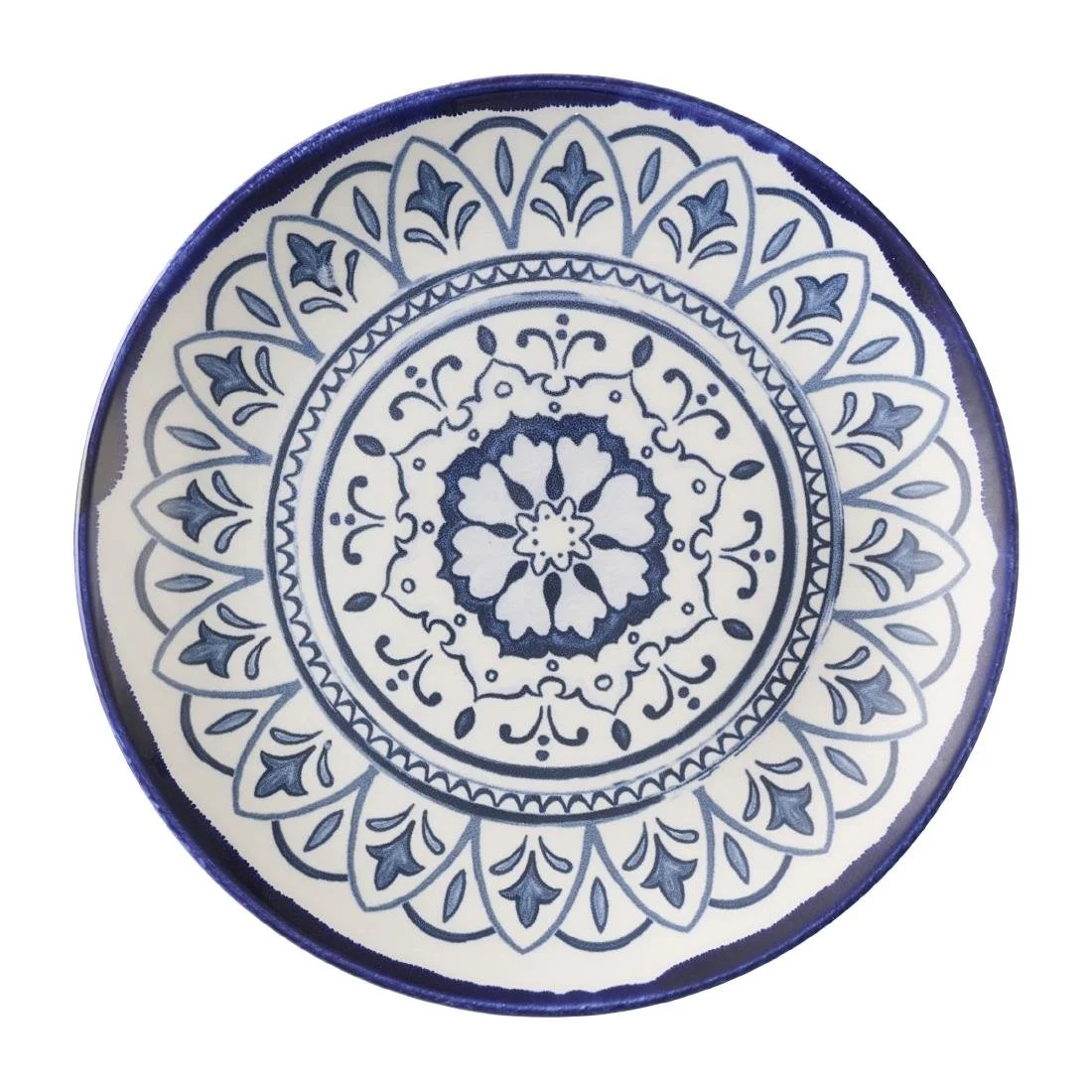 Dudson Harvest Moresque Coupe Plates Blue 165mm (12 Pack)
