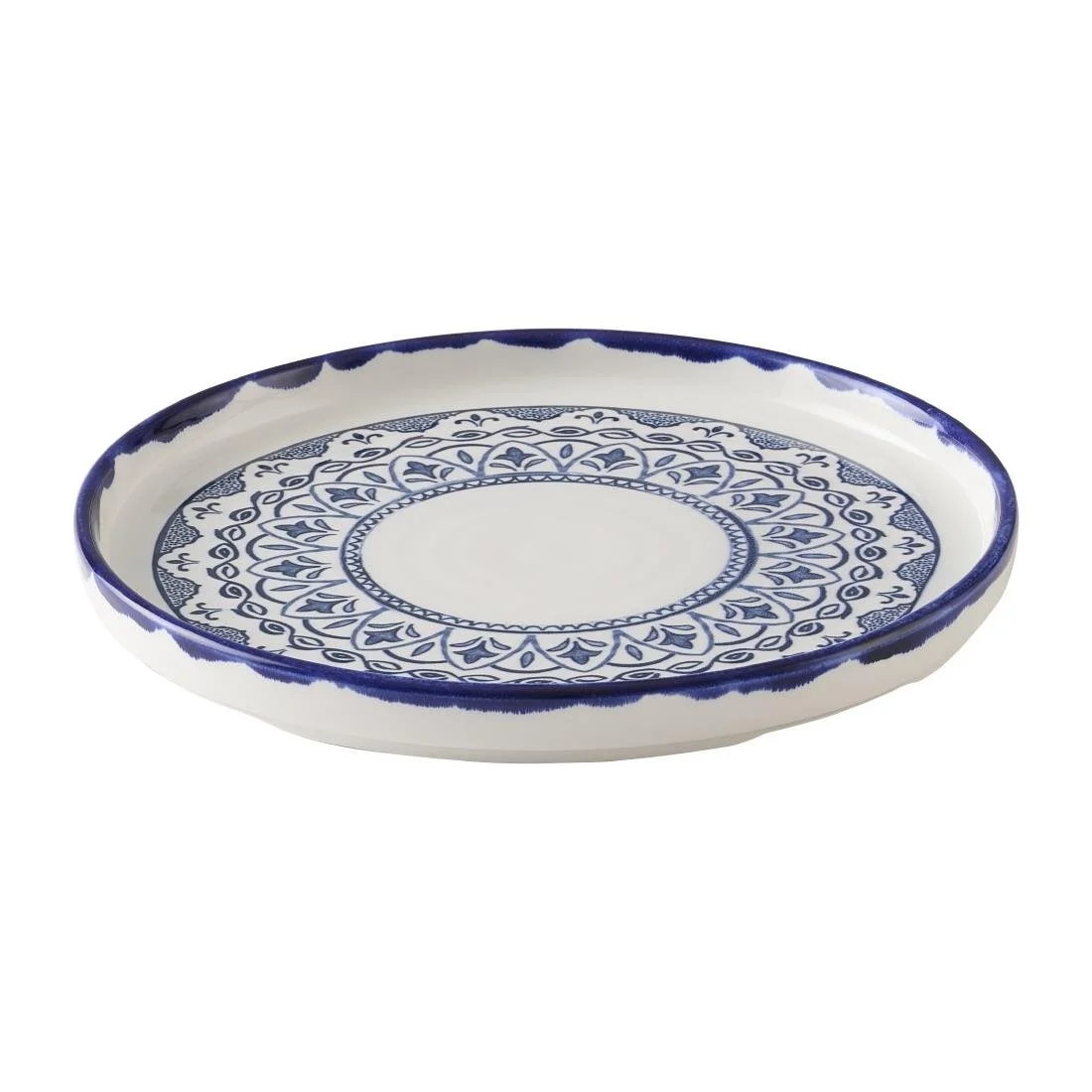 Dudson Harvest Moresque Walled Plates Blue 254mm (6 Pack) - Image 2