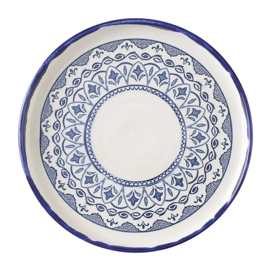 Dudson Harvest Moresque Walled Plates Blue 210mm (6 Pack) - Image 1