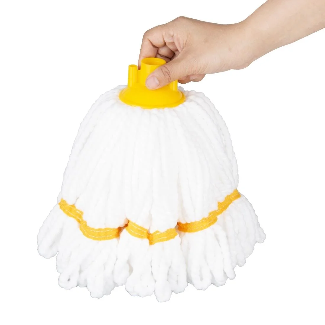 Jantex Connect Microfibre Mop Head Yellow Stripe 150g - Image 3