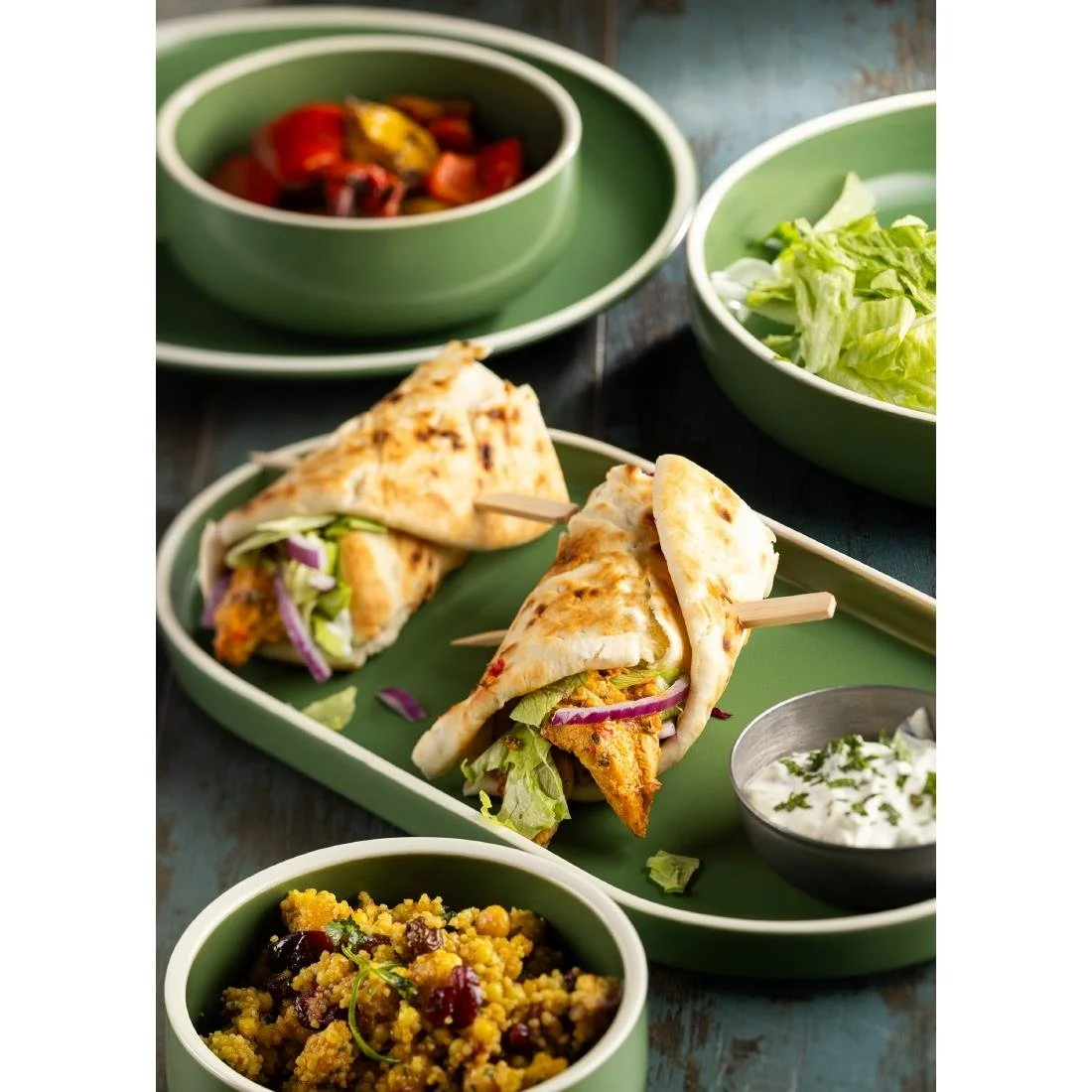 Utopia Forma Dipping Pots Forest Green 90mm (12 Pack) - Image 2