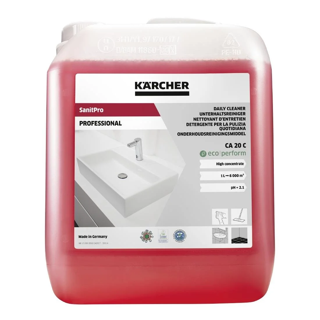 Karcher SanitPro Daily Cleaner CA 20 C eco!perform 5Ltr - Image 1