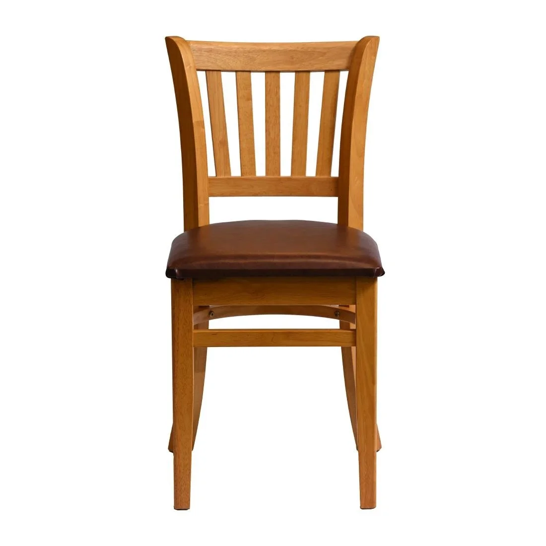 Manhattan Dining Chairs in Soft Oak with Bison Espresso Seat (2 Pack) - Image 1