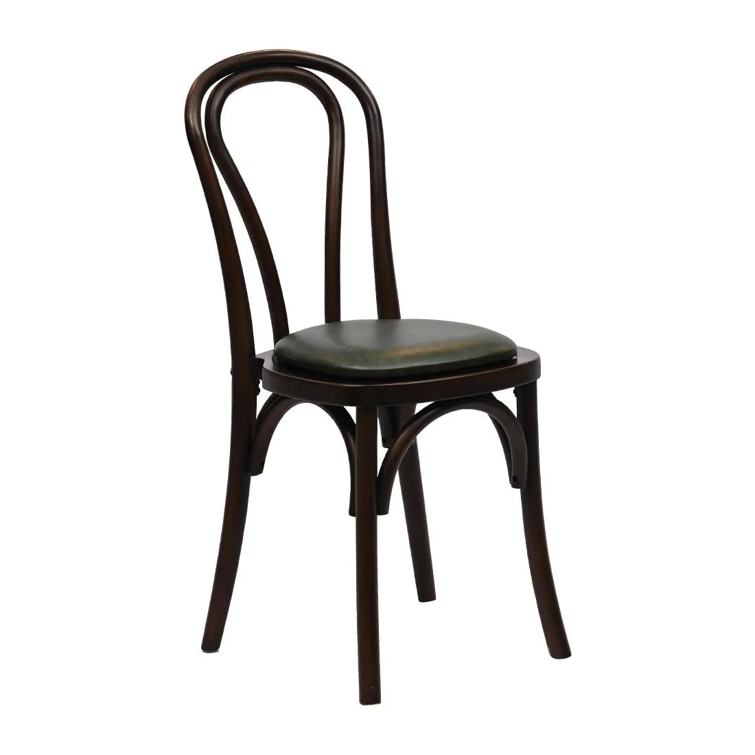 Hoop Back Dining Chairs in Dark Walnut with Bison Cedar Seat (2 Pack) - Image 1
