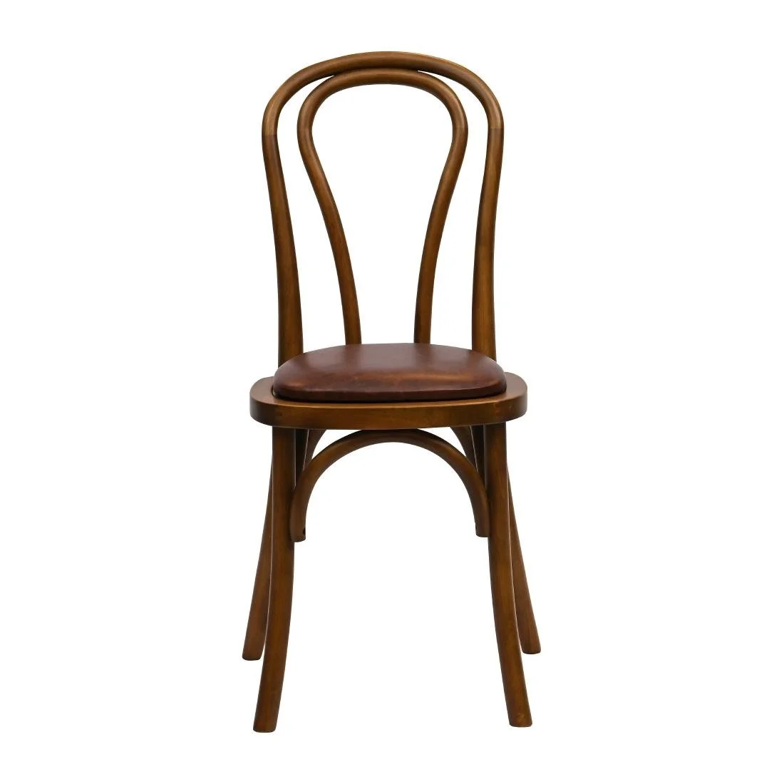 Hoop Back Dining Chairs in Weathered Oak with Bison Espresso Seat (2 Pack) - Image 3