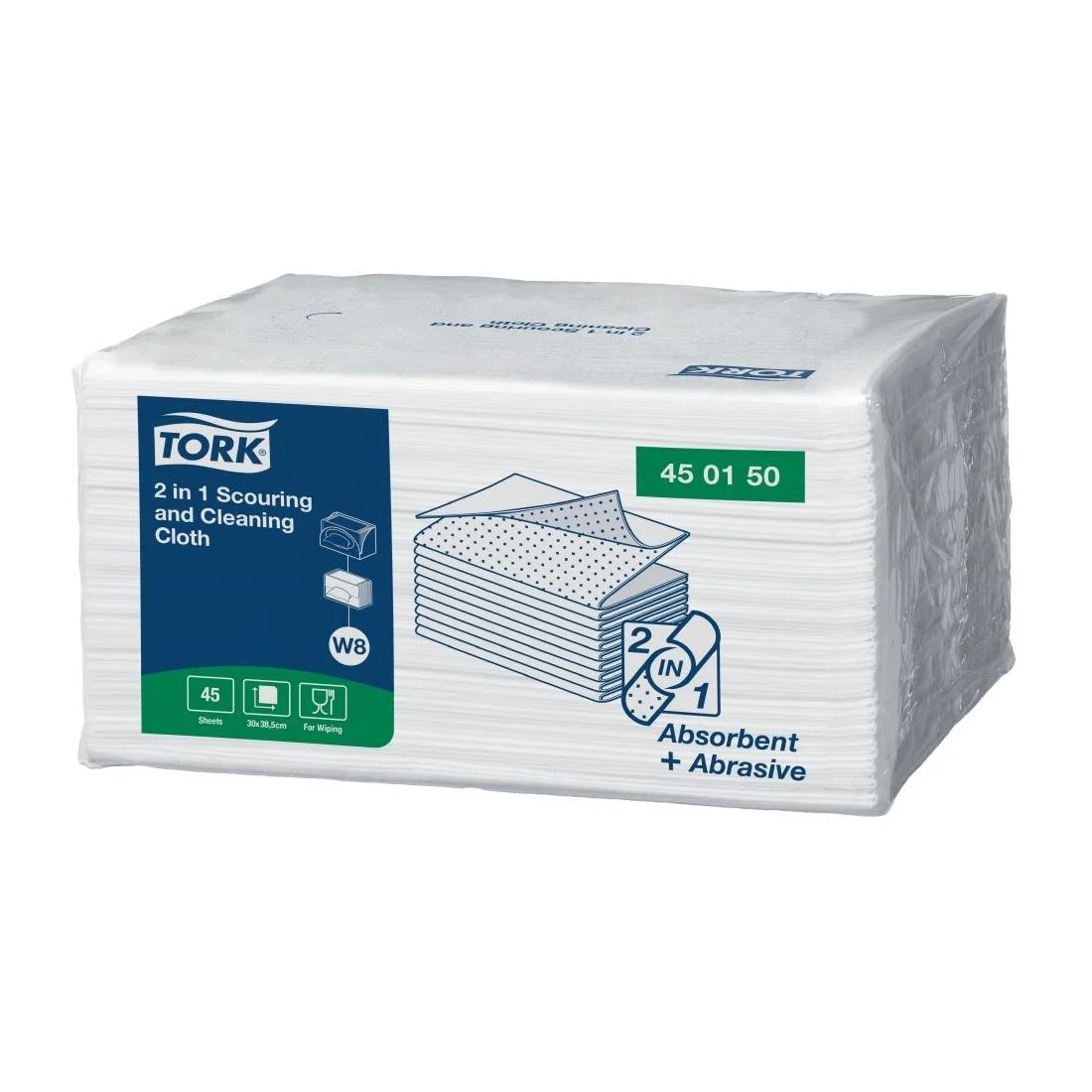 Tork 2 in 1 Scouring and Cleaning Cloths (360 Pack) - Image 2
