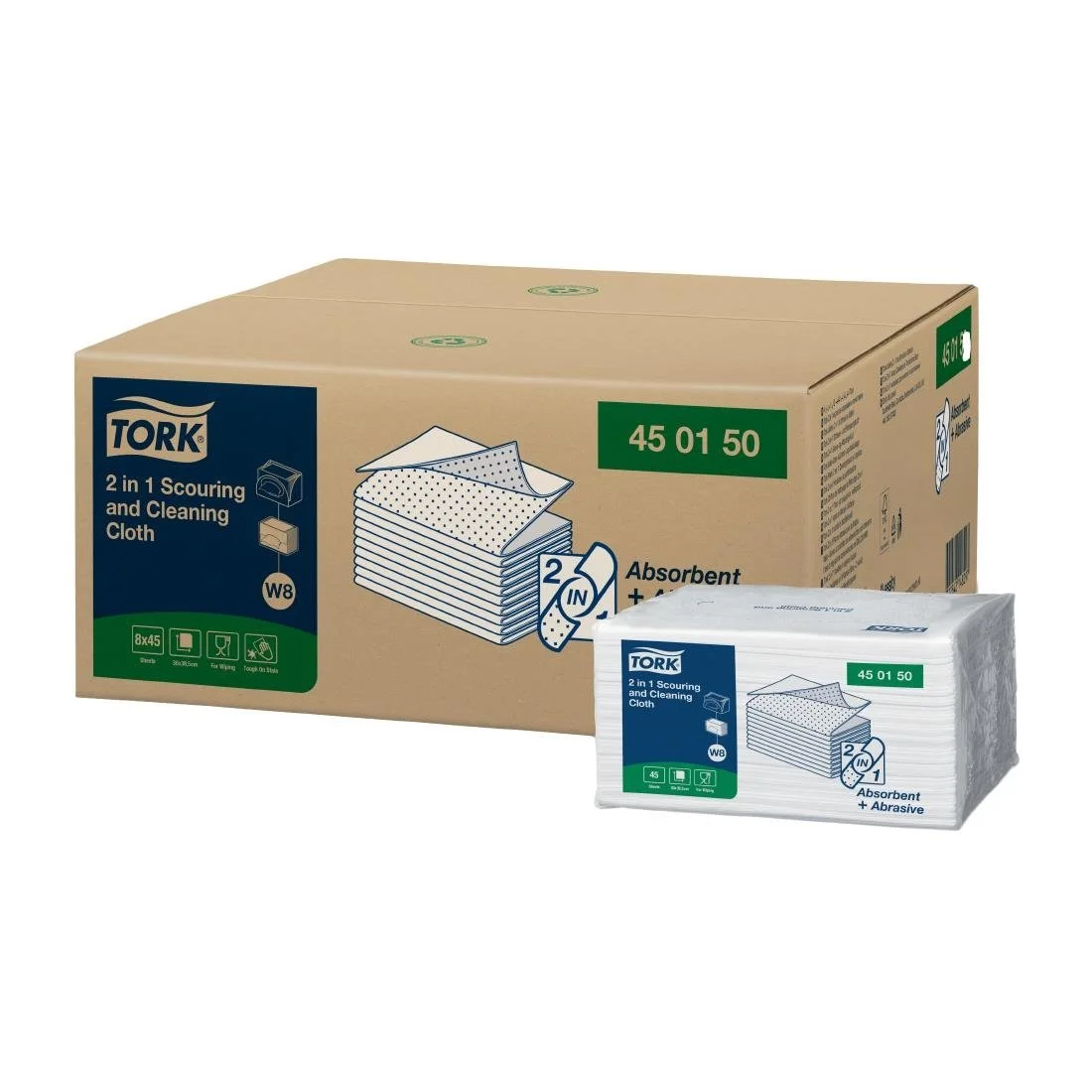 Tork 2 in 1 Scouring and Cleaning Cloths (360 Pack) - Image 3