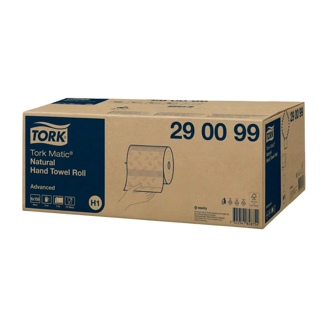 Tork Matic Paper Hand Towel Rolls Natural H1 (6 Pack) - Image 1