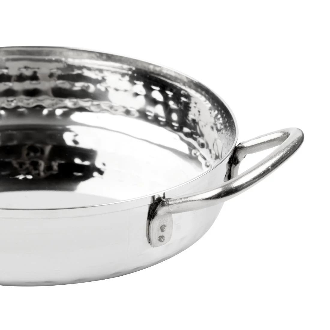 Olympia Table Presentation Handled Dish Stainless Steel Hammered 150mm - Image 5
