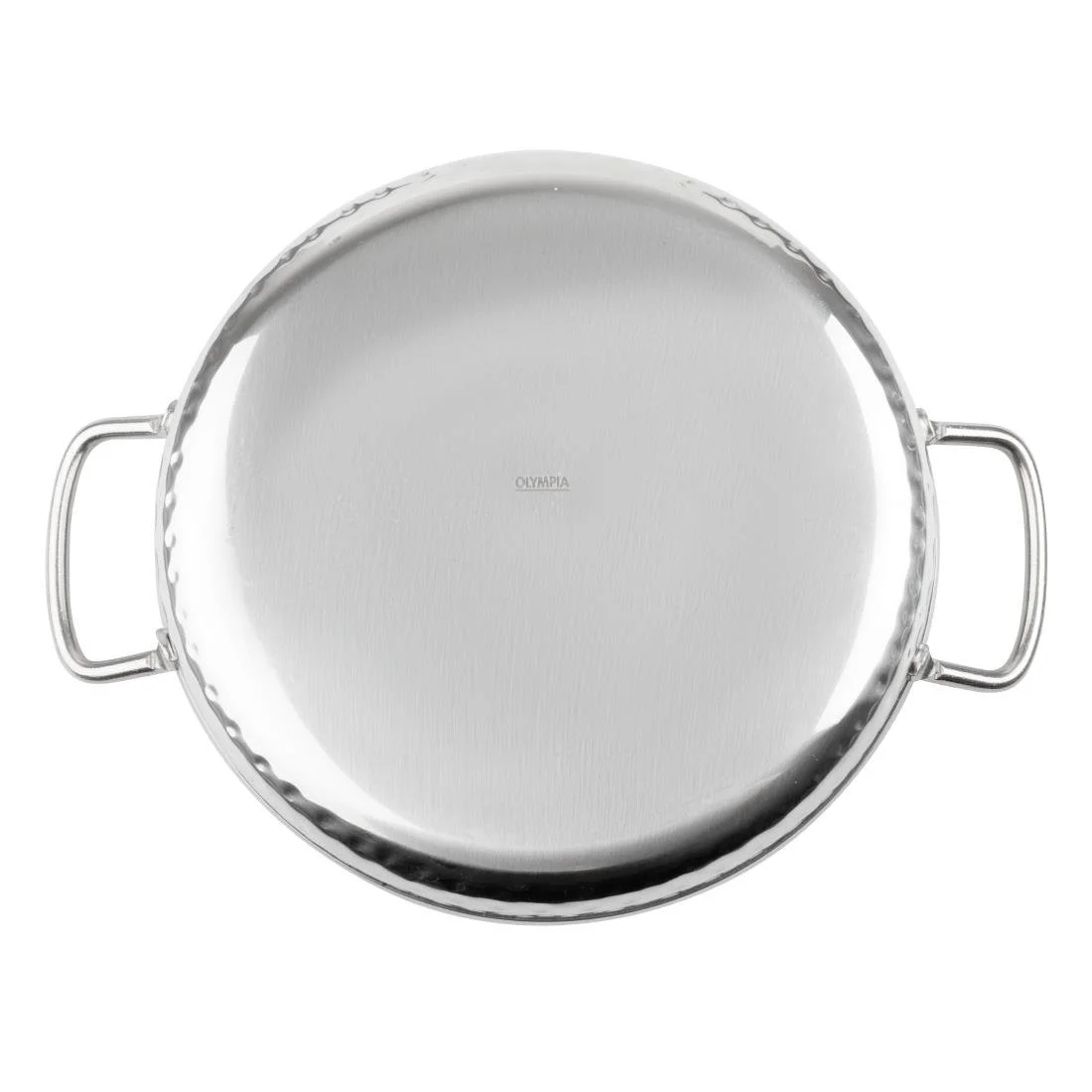 Olympia Table Presentation Handled Dish Stainless Steel Hammered 180mm - Image 4