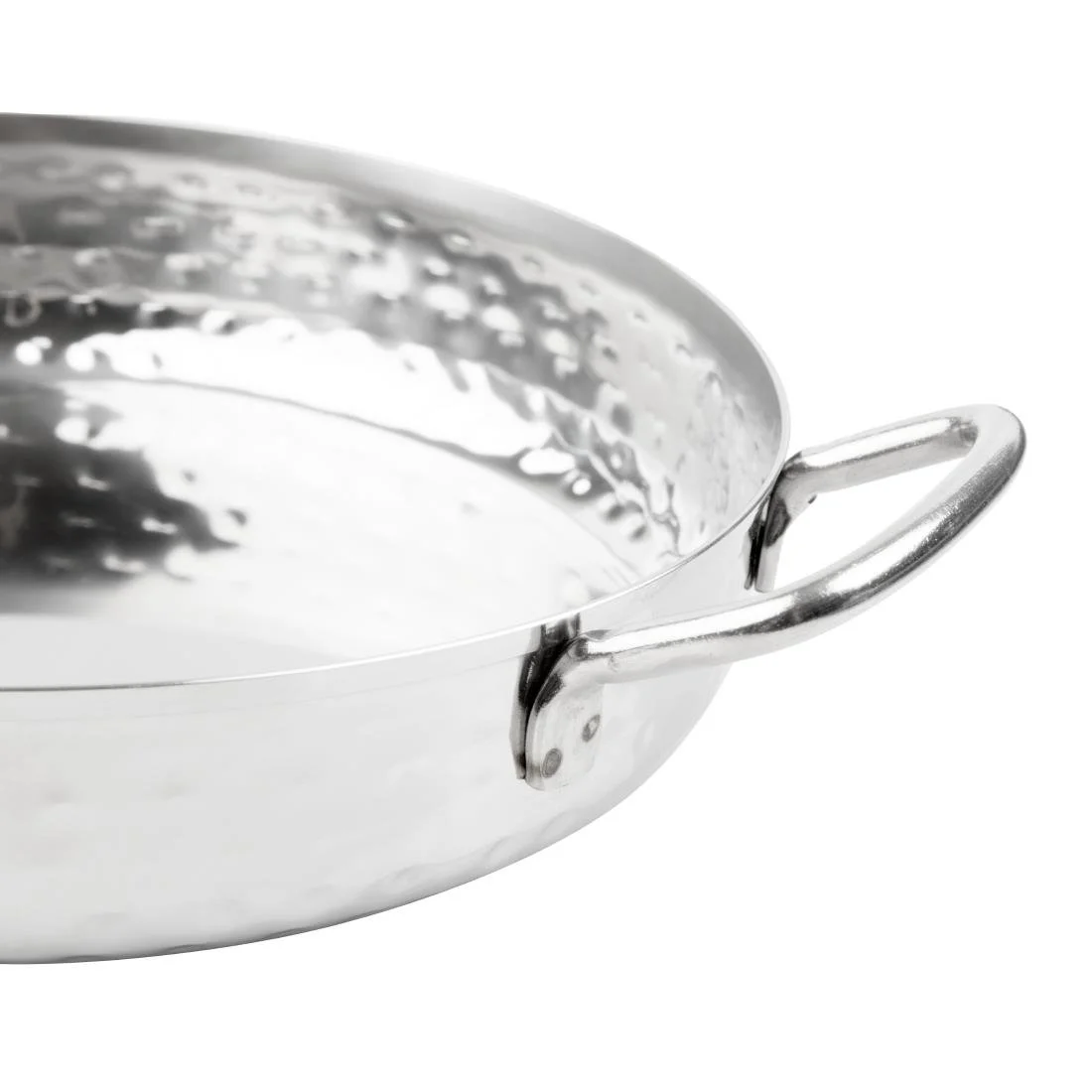 Olympia Table Presentation Handled Dish Stainless Steel Hammered 180mm - Image 5