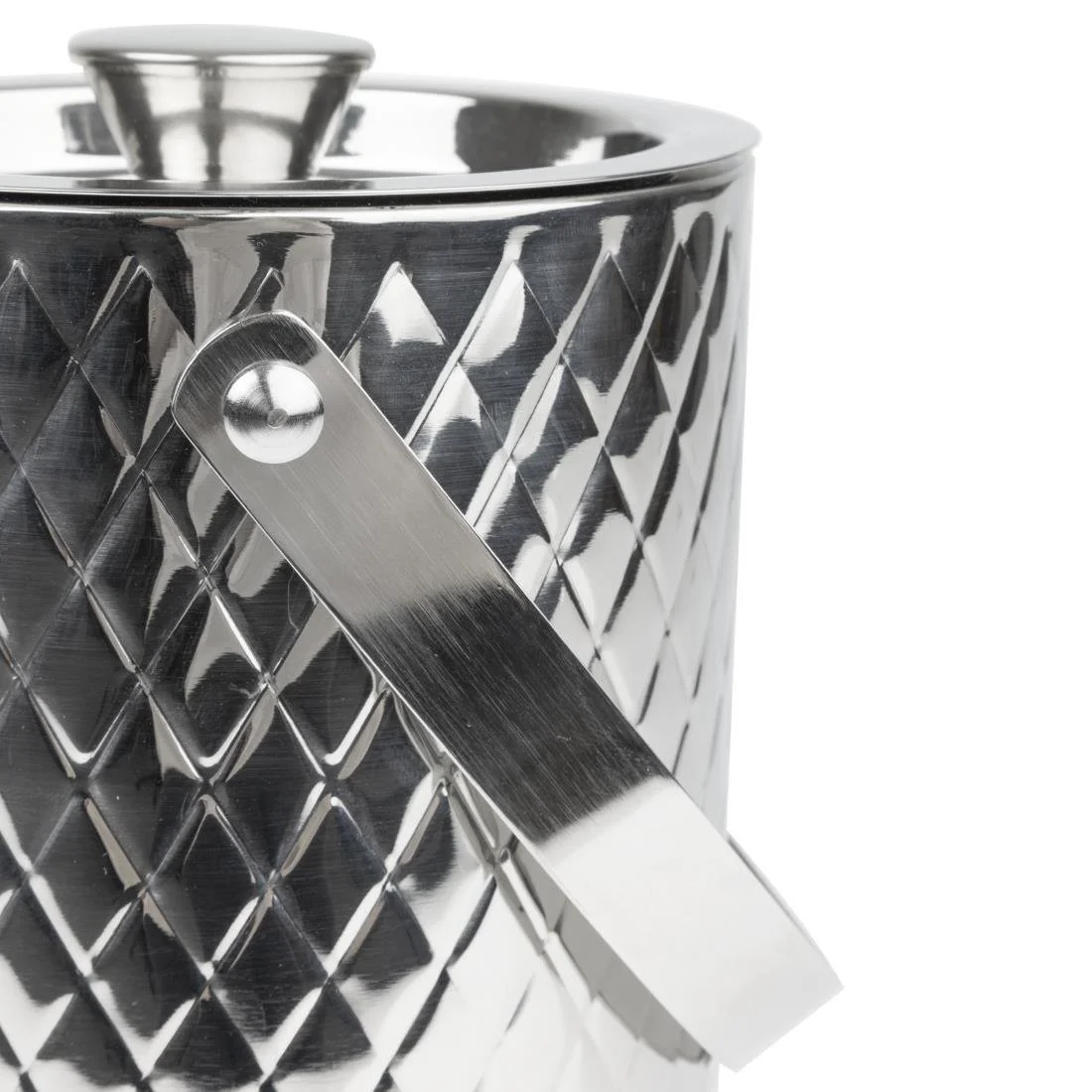 Olympia Geo Double Wall Ice Bucket Stainless Steel 1950ml - Image 6