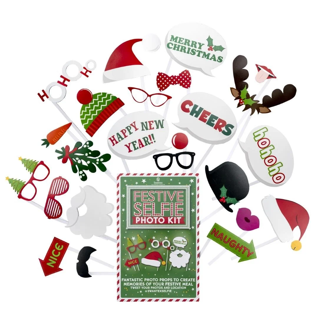 Swantex Festive Selfie Photo Kit (8 Pack) - Image 1
