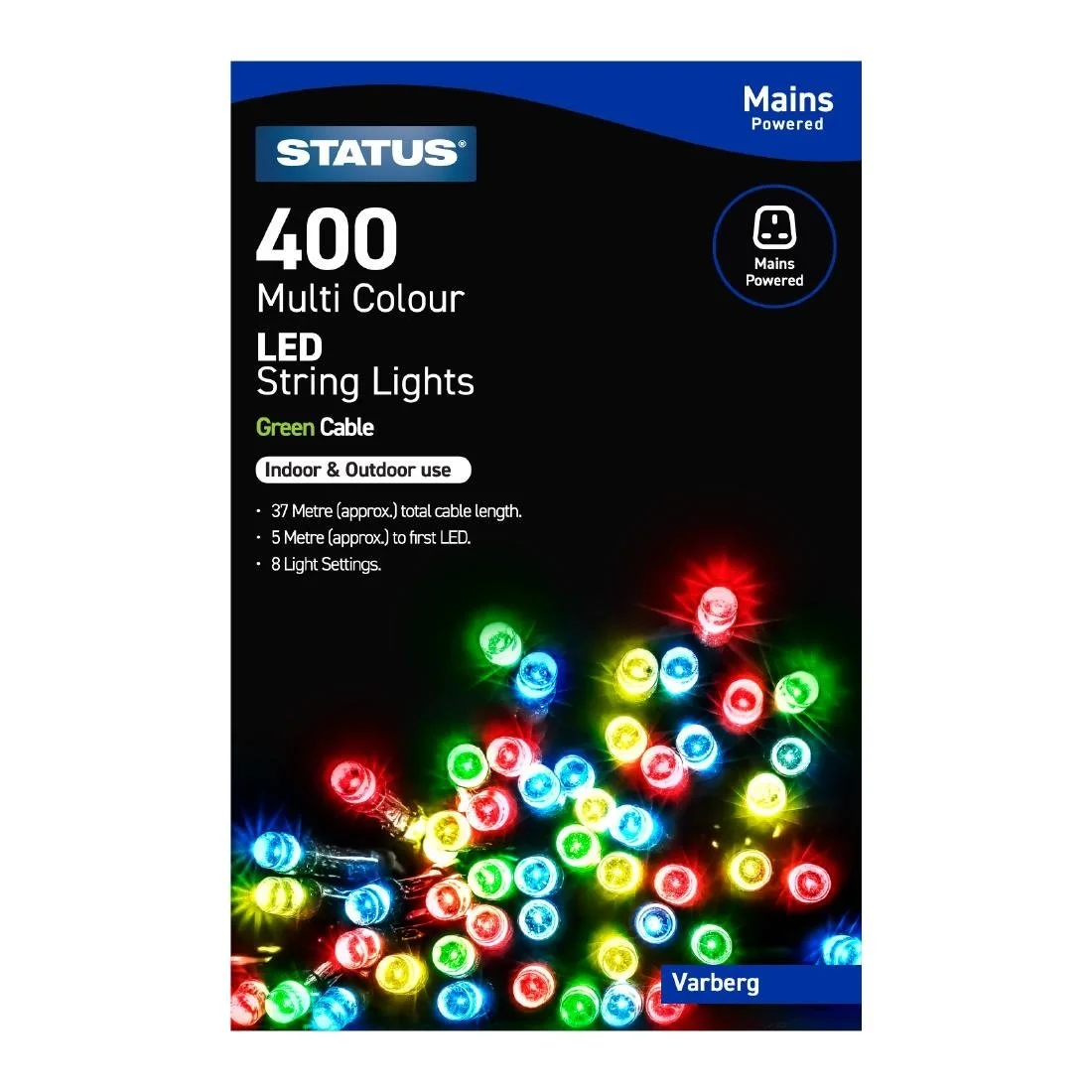Status Varberg 400 Multi Coloured LED Indoor/Outdoor String Lights - Image 1
