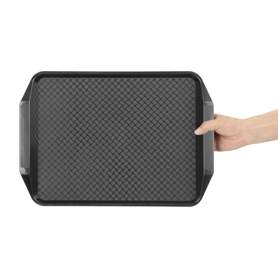 Olympia Kristallon Handled Fast Food Tray Black 435x305mm - Image 4